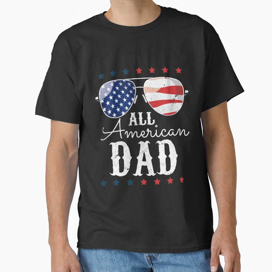 All American Dad 4th of July, 4th of july, american men, usa flag, Father Shirt by 88TShirt By i-Pap Hoodie,... (Image 1)