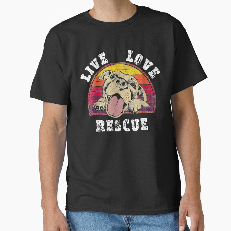 Live Love Rescue Dog Lover Adopt A Dog Adoption by lolahomya T-Shirts, Hoodie, Sweatshirt | BlankRebels.com (Image 1)
