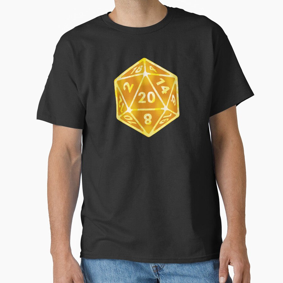 Golden Dice - D20 by gracefullizard T-Shirts, Hoodie, Sweatshirt | BlankRebels.com (Image 1)