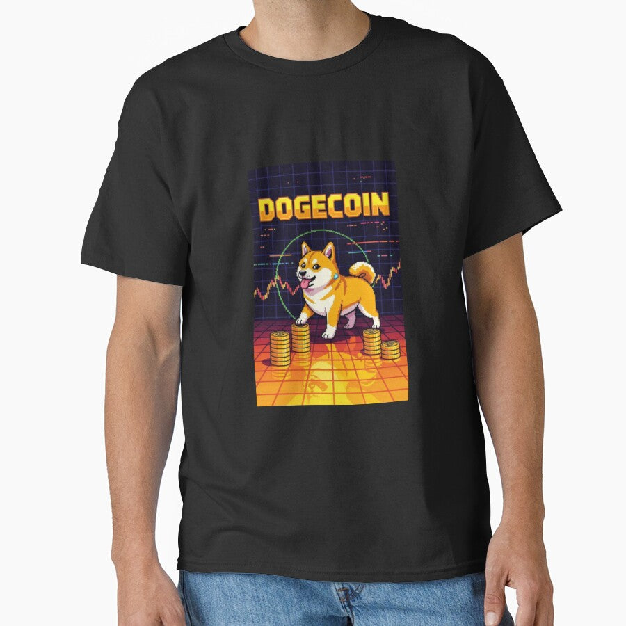 8-Bit Dogecoin Shirt – Vintage Arcade Style Shiba Inu Tee by CryptoThreads4 You