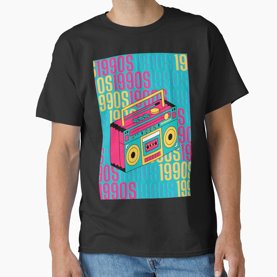 1990s retro design 1 - OG Blue Background by PunjabanJatti T-Shirts, Hoodie, Sweatshirt | BlankRebels.com (Image 1)