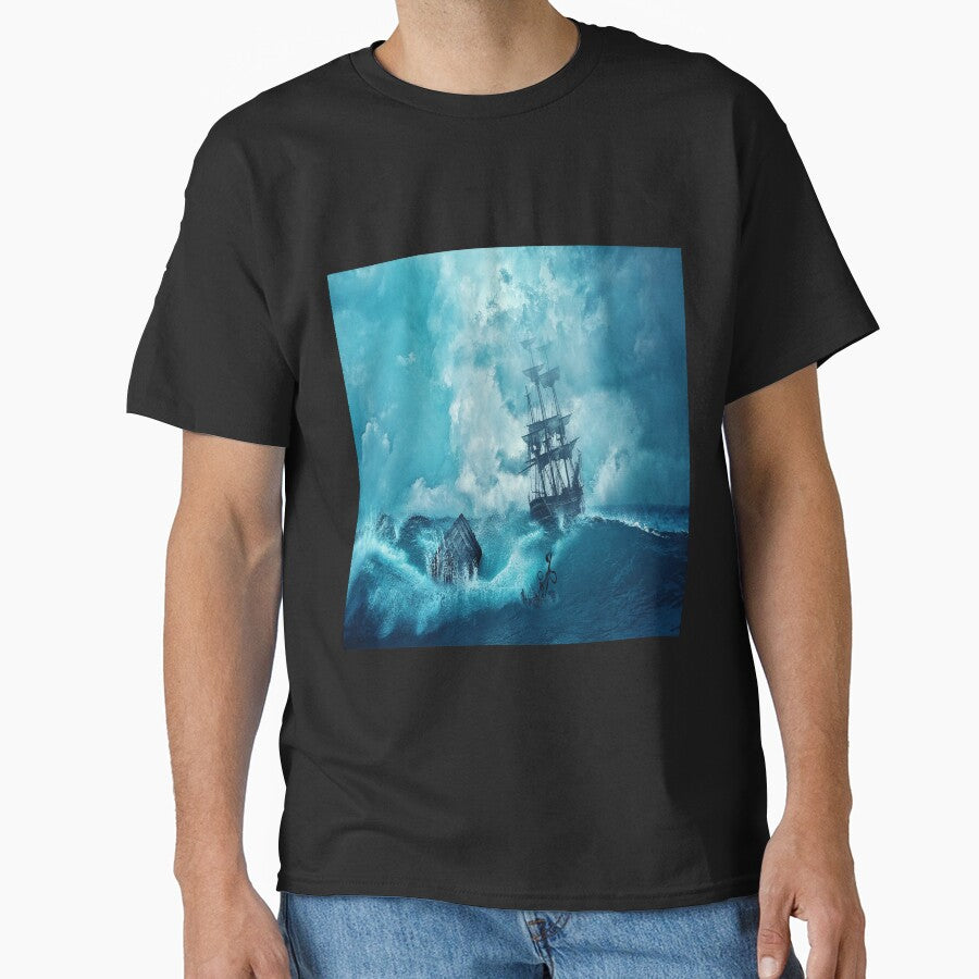 Copy of Blue Ocean storm ship by MousaObaid T-Shirts, Hoodie, Sweatshirt | BlankRebels.com (Image 1)