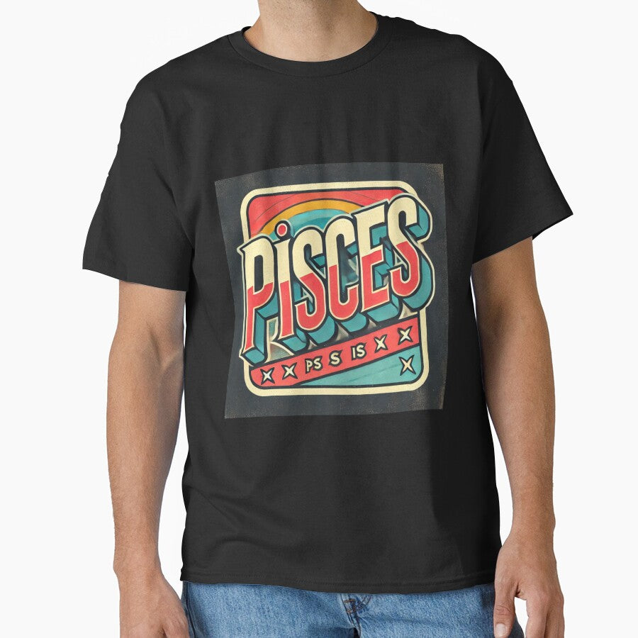 Pisces Retro Star Sign by Sototos® ⭐⭐⭐⭐⭐ T-Shirts, Hoodie, Sweatshirt | BlankRebels.com (Image 1)