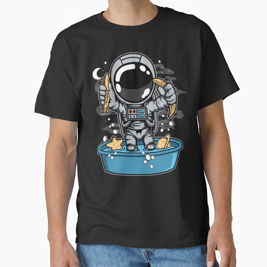 Astronaut Bath Tub - Funny Outer Space Lovers by Desteroids T-Shirts, Hoodie, Sweatshirt | BlankRebels.com (Image 1)