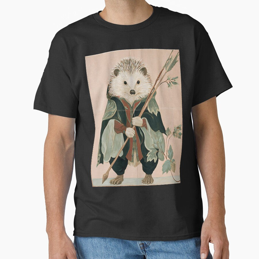 Whimsical Cottagecore Hedgehog by bapupa T-Shirts, Hoodie, Sweatshirt | BlankRebels.com (Image 1)