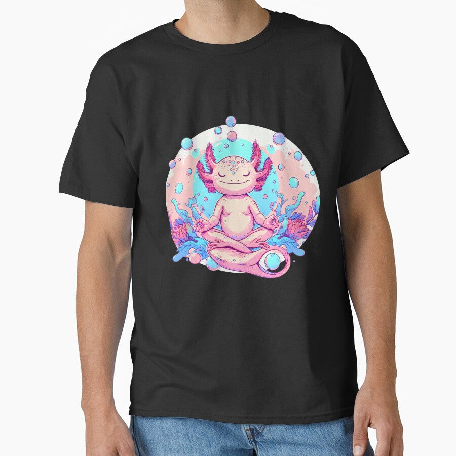 Cute colorful Axolotl doing yoga underwater by Mr Pyuku T-Shirts, Hoodie, Sweatshirt | BlankRebels.com (Image 1)