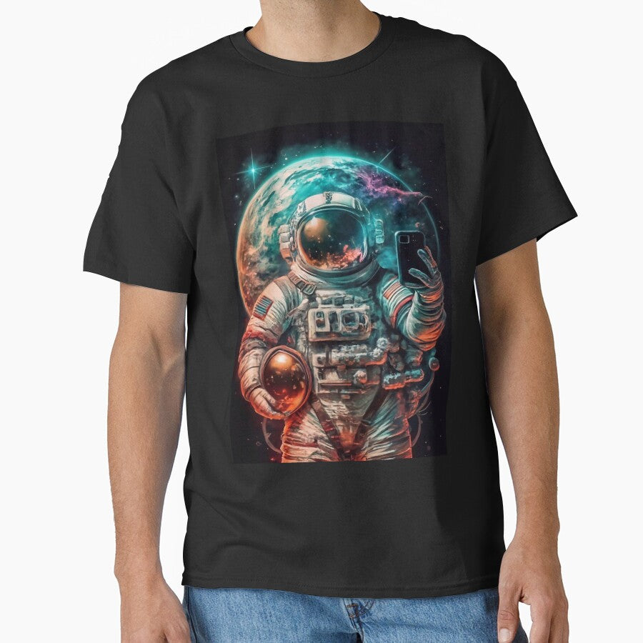 Astronaut takes a selfie by M-Y-A-R-T- T-Shirts, Hoodie, Sweatshirt | BlankRebels.com (Image 1)