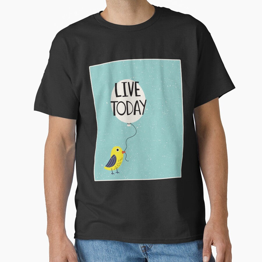Live Today Flat Typography Illustration by Design_for_merch T-Shirts, Hoodie, Sweatshirt | BlankRebels.com (Image 1)