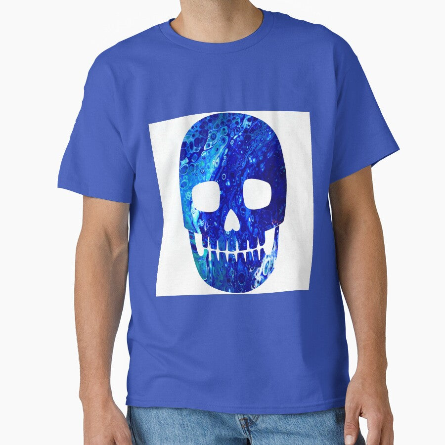 Blue Skull by PaintedbyCarol T-Shirts, Hoodie, Sweatshirt | BlankRebels.com (Image 1)