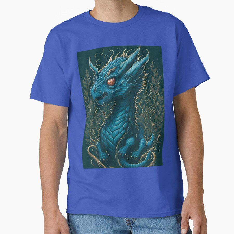 Detailed Baby Dragon Print - Dark Background by TGAL2 T-Shirts, Hoodie, Sweatshirt | BlankRebels.com (Image 1)