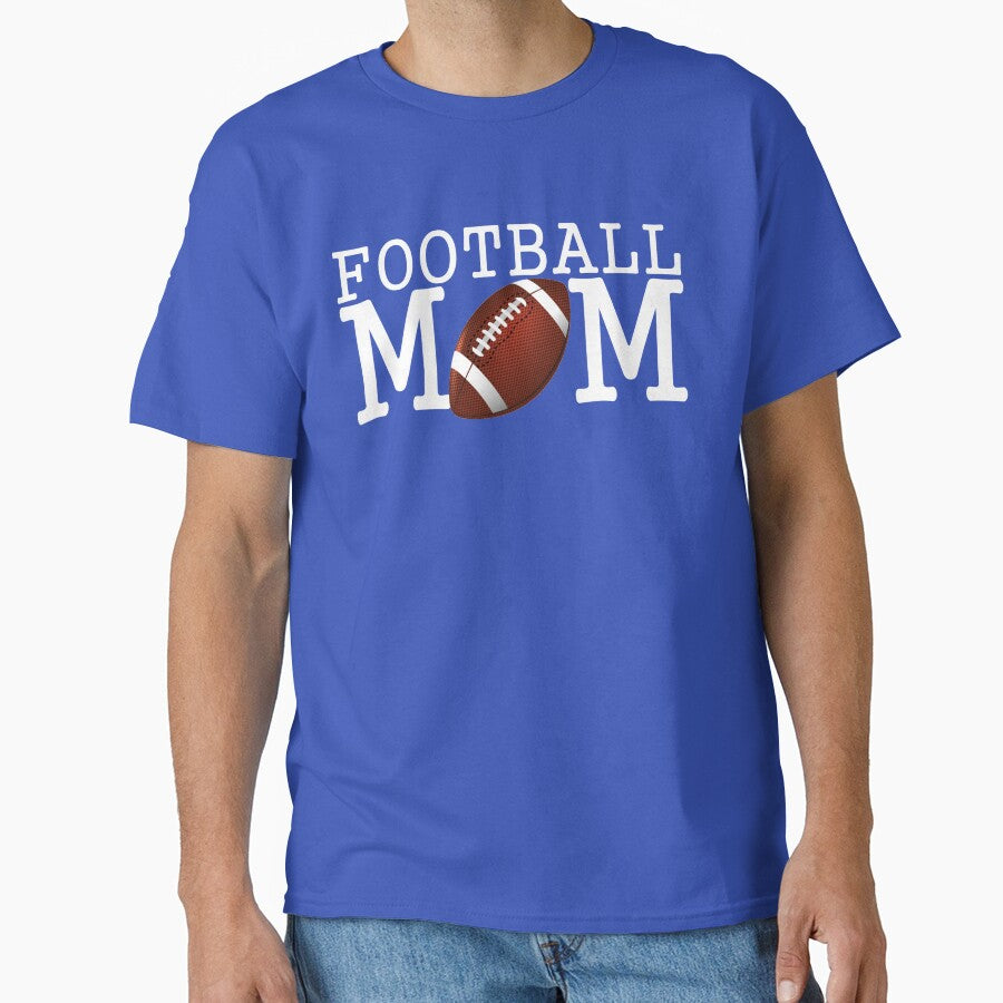 Football Mom Shirt with Football by DNH Threads Hoodie, Sweatshirt | BlankRebels.com (Image 1)