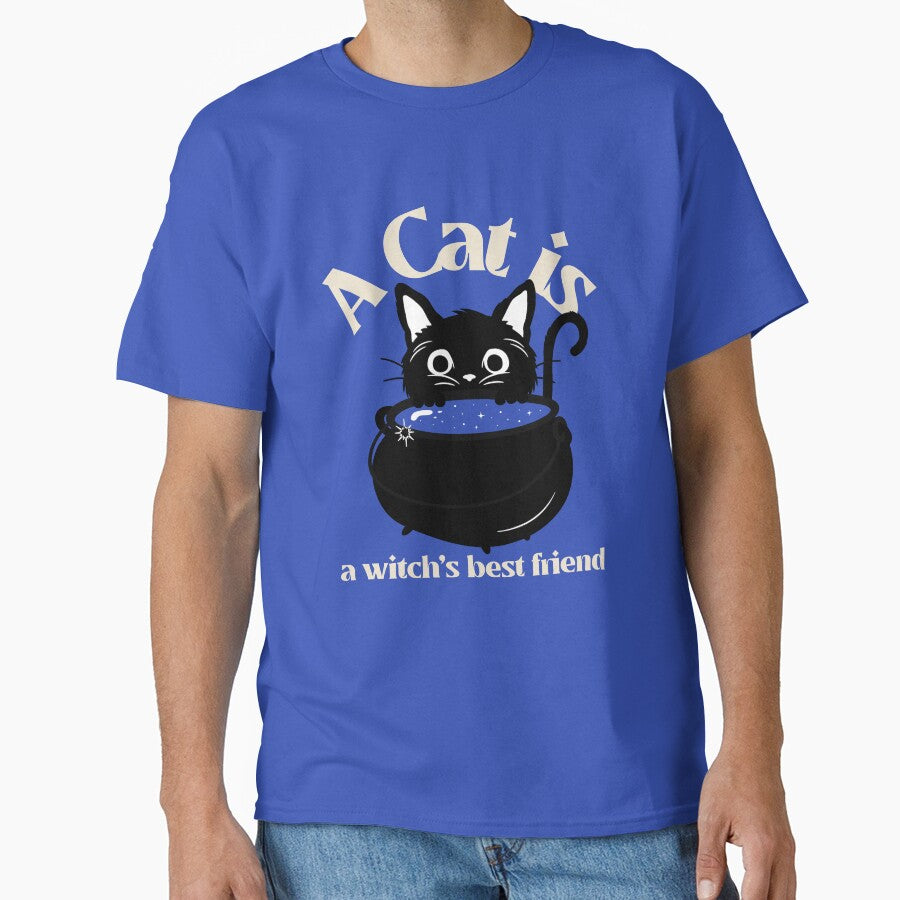 Halloween Cute Black Cat and his Cauldron by Mariana Piana T-Shirts, Hoodie, Sweatshirt | BlankRebels.com (Image 1)