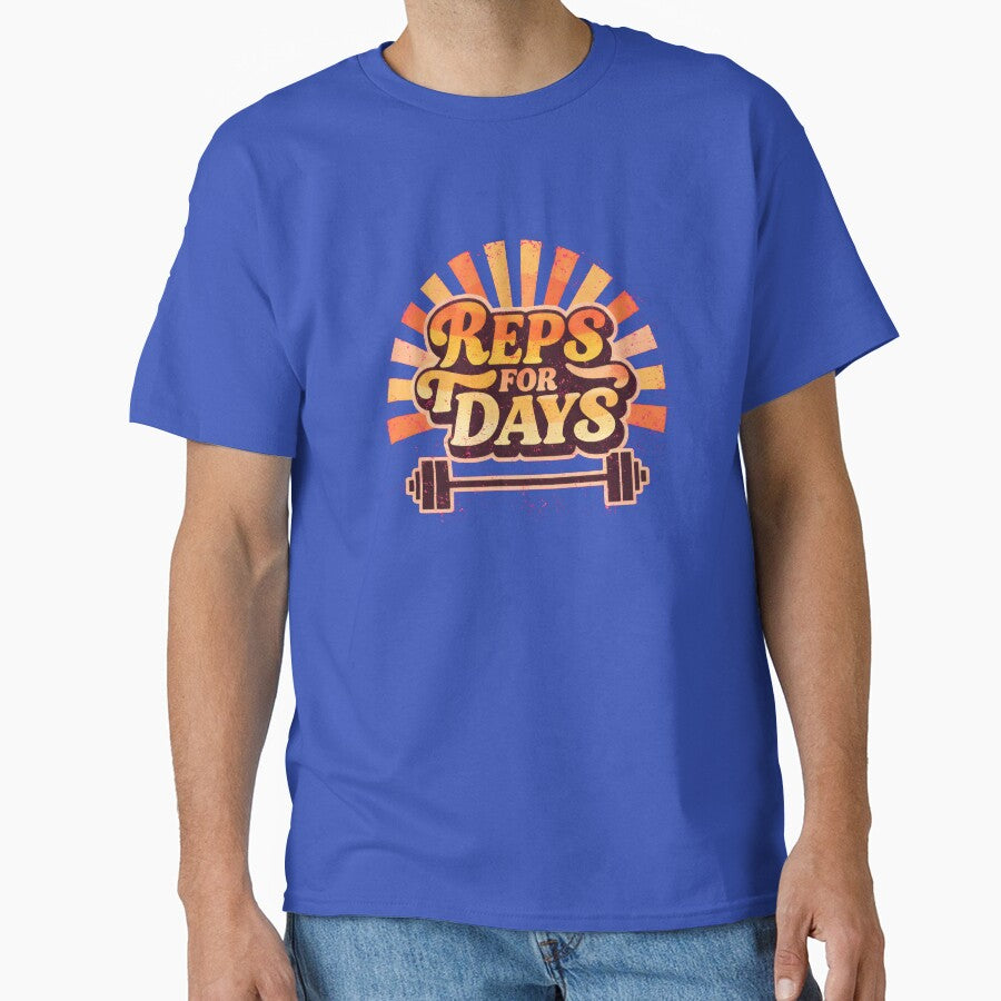 Reps For Days Retro Vintage Gym Workout Design by ys96 T-Shirts, Hoodie, Sweatshirt | BlankRebels.com (Image 1)