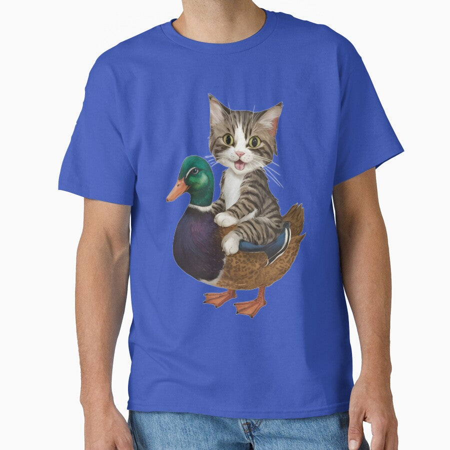 Funny Cat Riding Duck Funny Cat Funny Duck T-Shirts, Hoodie, Sweatshirt