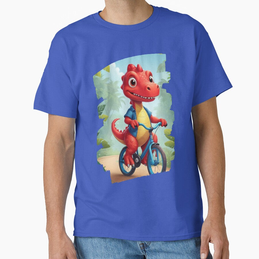 red dinosaur riding a bicycle by KIDS-PRINTS T-Shirts, Hoodie, Sweatshirt | BlankRebels.com (Image 1)