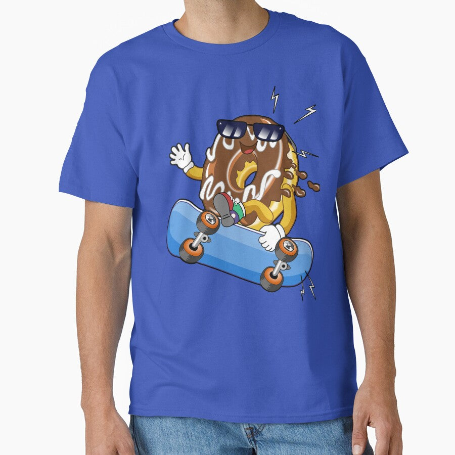 Chocolate Donut Skateboard Skater by LESSILU T-Shirts, Hoodie, Sweatshirt | BlankRebels.com (Image 1)
