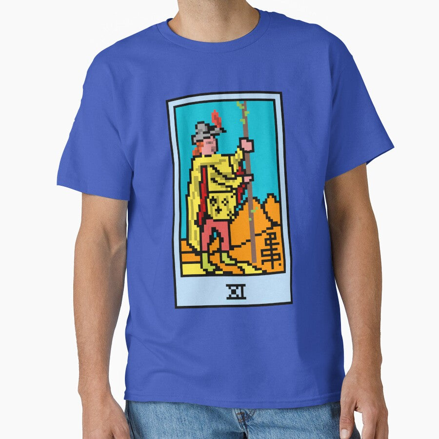Wait Is This Pixel Art Tarot? Blue Minor Arcana 'Page Wands' ( Stickers Other Accessories) T-Shirts, Hoodie, Sweatshirt