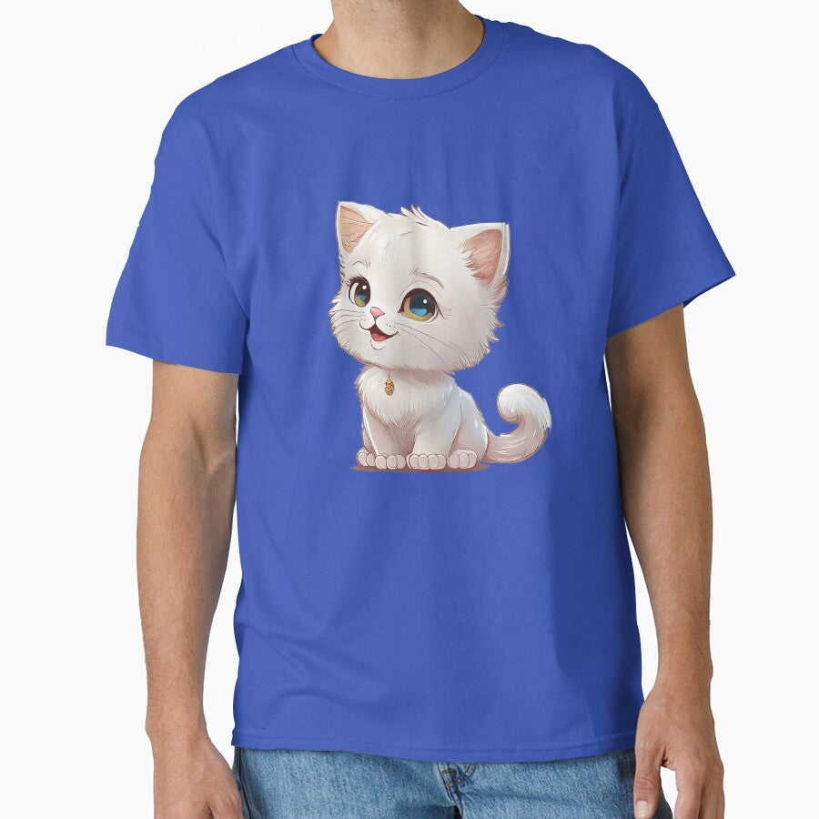 cute white cat by Creative_verse108 T-Shirts, Hoodie, Sweatshirt | BlankRebels.com (Image 1)