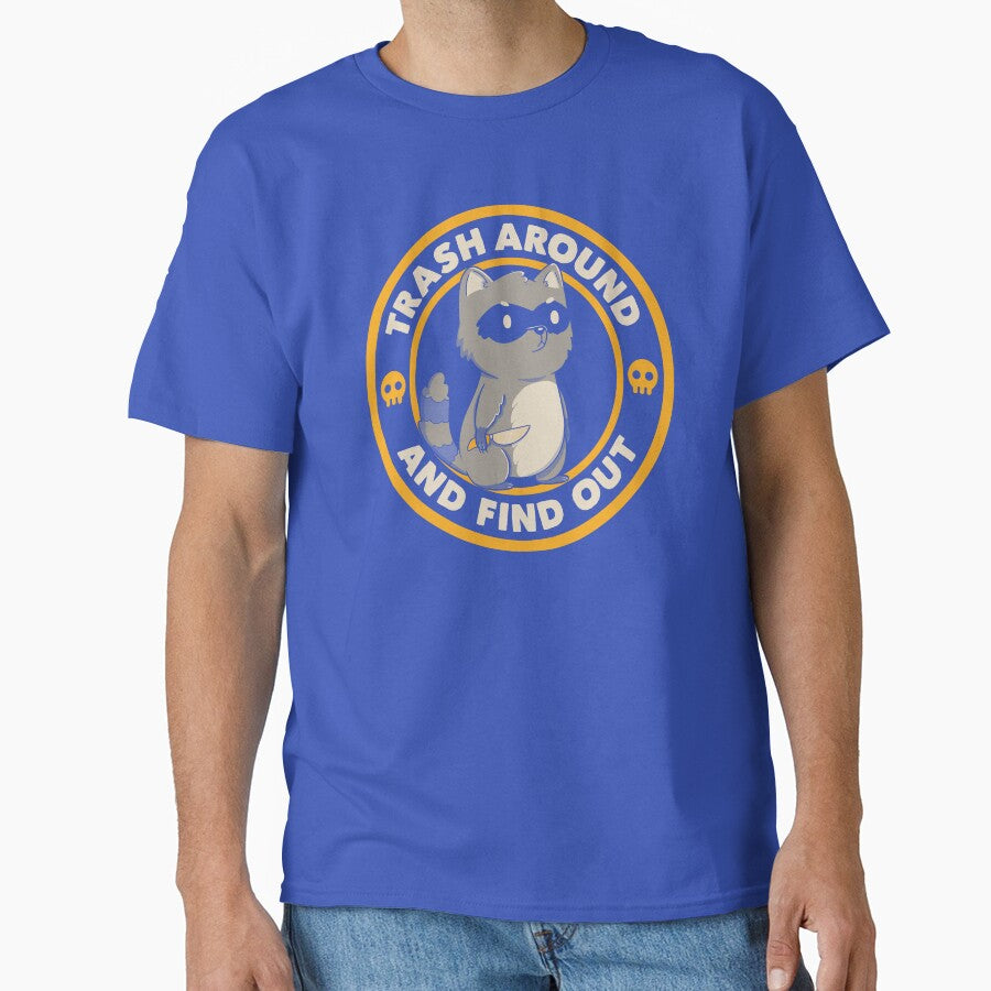 Trash Around Raccoon Blue by Tobe Fonseca by Tobe Fonseca® T-Shirts, Hoodie, Sweatshirt | BlankRebels.com (Image 1)
