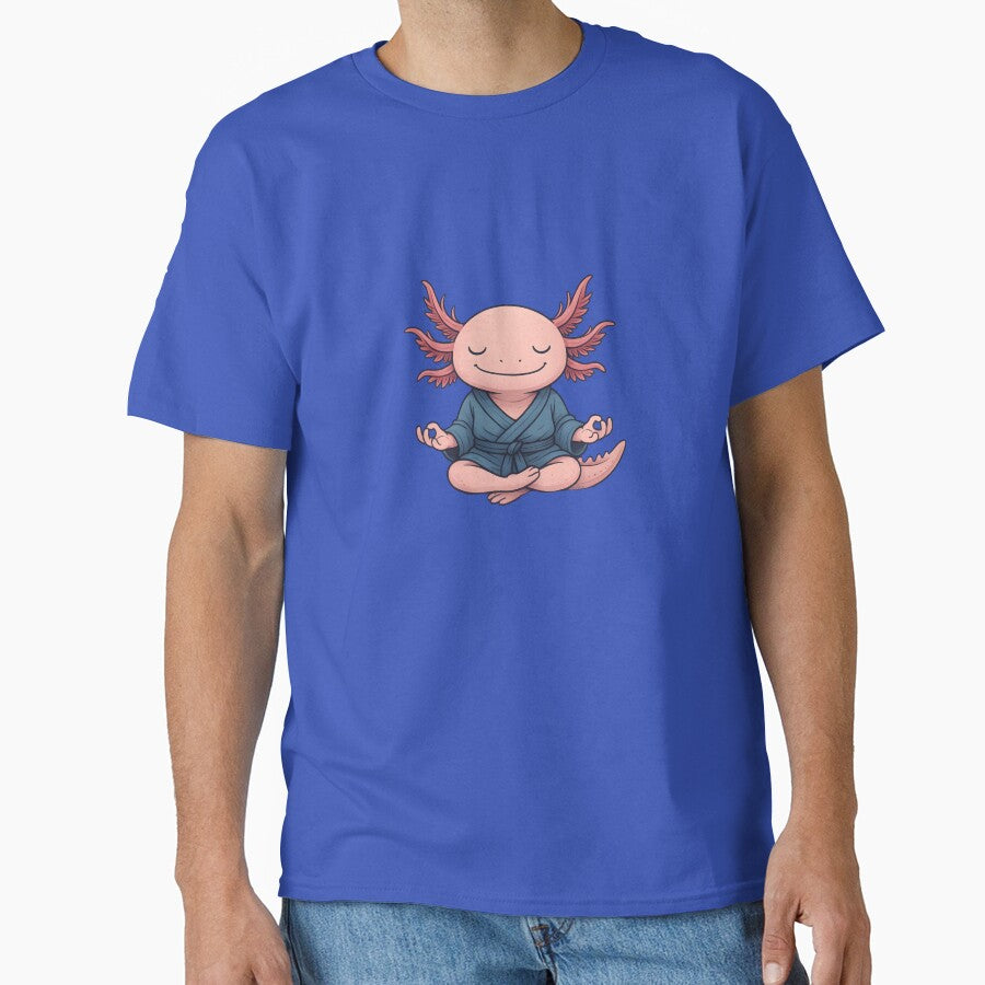 Zen Axolotl – Meditating Amphibian in Comic Style by Art Happens T-Shirts, Hoodie, Sweatshirt | BlankRebels.com (Image 1)