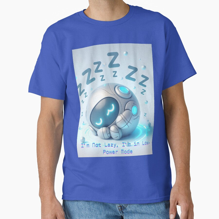 Tech Humor T-Shirt – I’m Not Lazy I’m in Low-Power Mode – Gamer Energy Saving Gift by ElwaliedElhag Hoodie,... (Image 1)