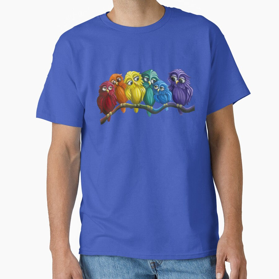 Rainbow Owls by thaddeus-art T-Shirts, Hoodie, Sweatshirt | BlankRebels.com (Image 1)