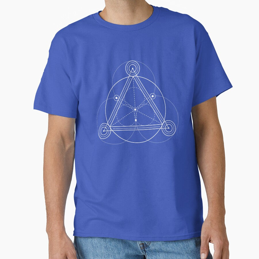 Sacred Geometry, Encircled Triangle, Spiral within a Triangle by Numbers-Art