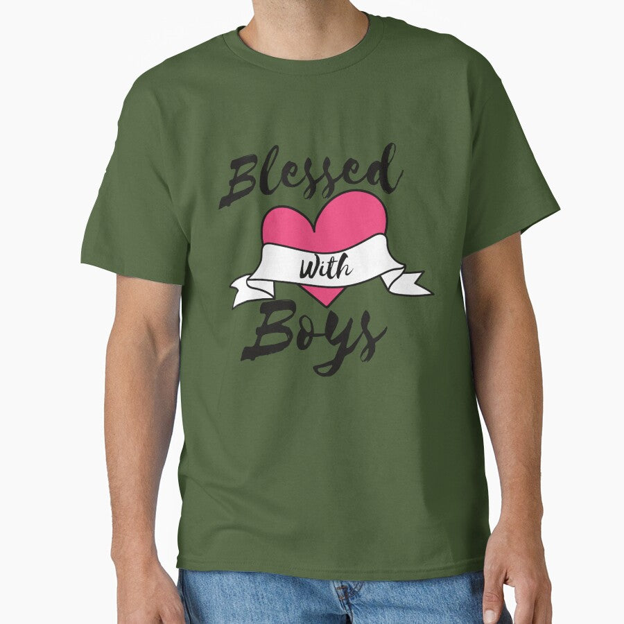 Blessed With Boys Shirt, Unisex Ladies Shirt, Mom of Boys Shirt, Gift For Mom, Gift For Mother, Mom Shirt by... (Image 1)