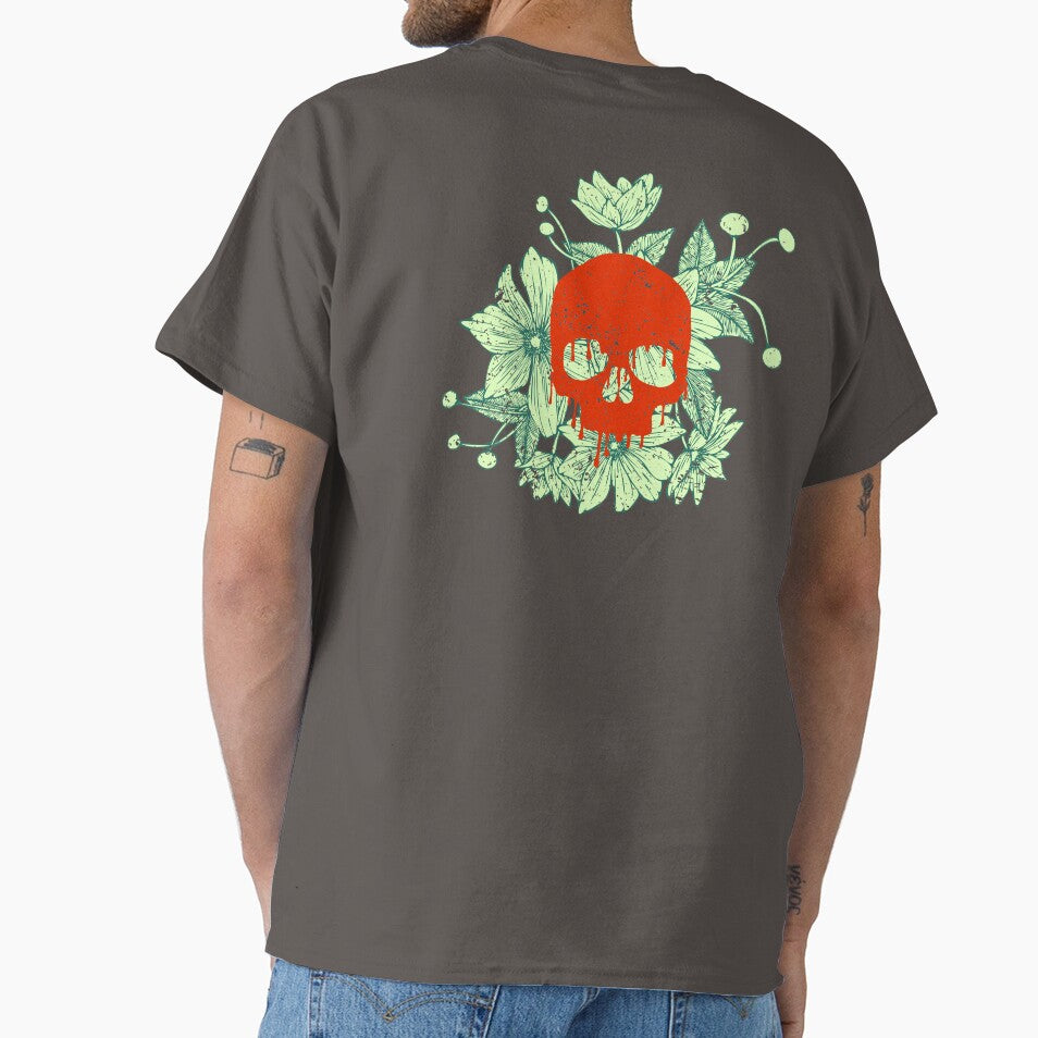 Distressed floral gothic skull graphic custom tshirt design by EmpiredesignCA Hoodie, Sweatshirt | BlankRebels.com (Image 1)