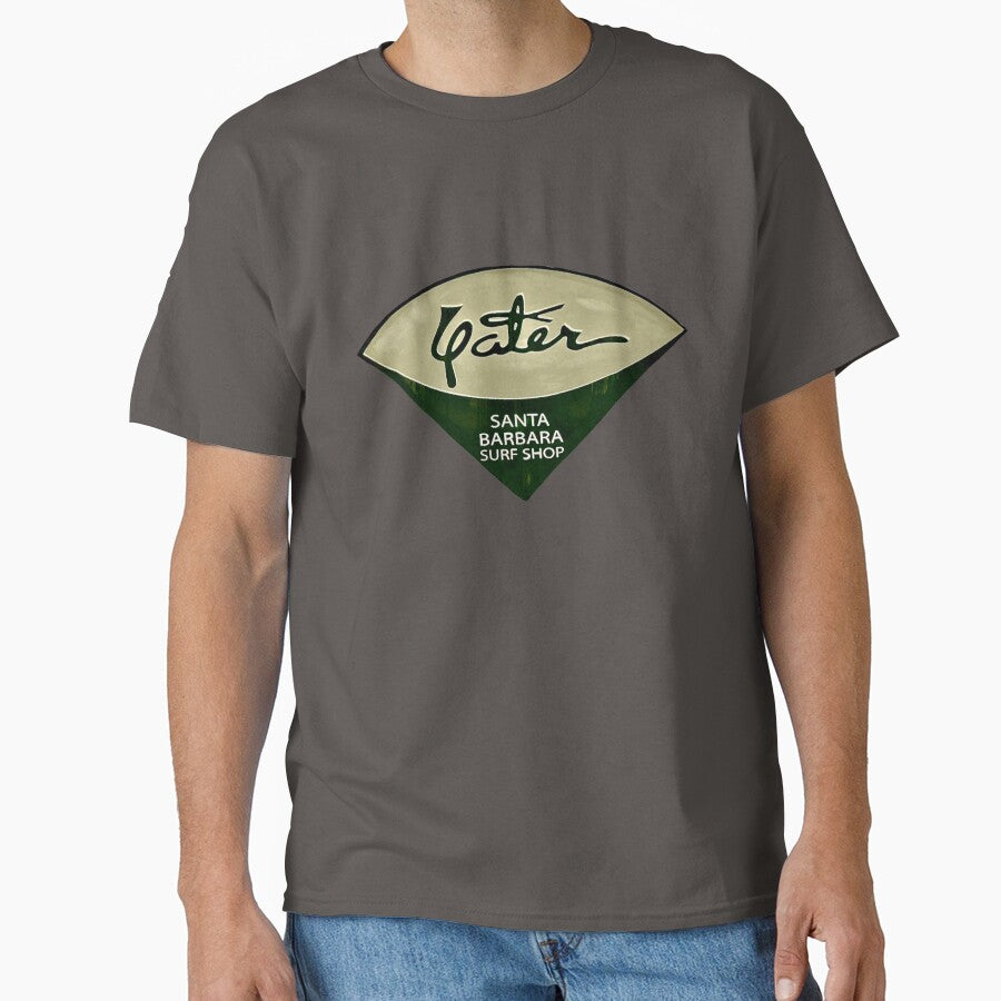Distressed version: Vintage Surf logo Santa Barbara Surf Shop California us Military olive green Harry Bosch... (Image 1)