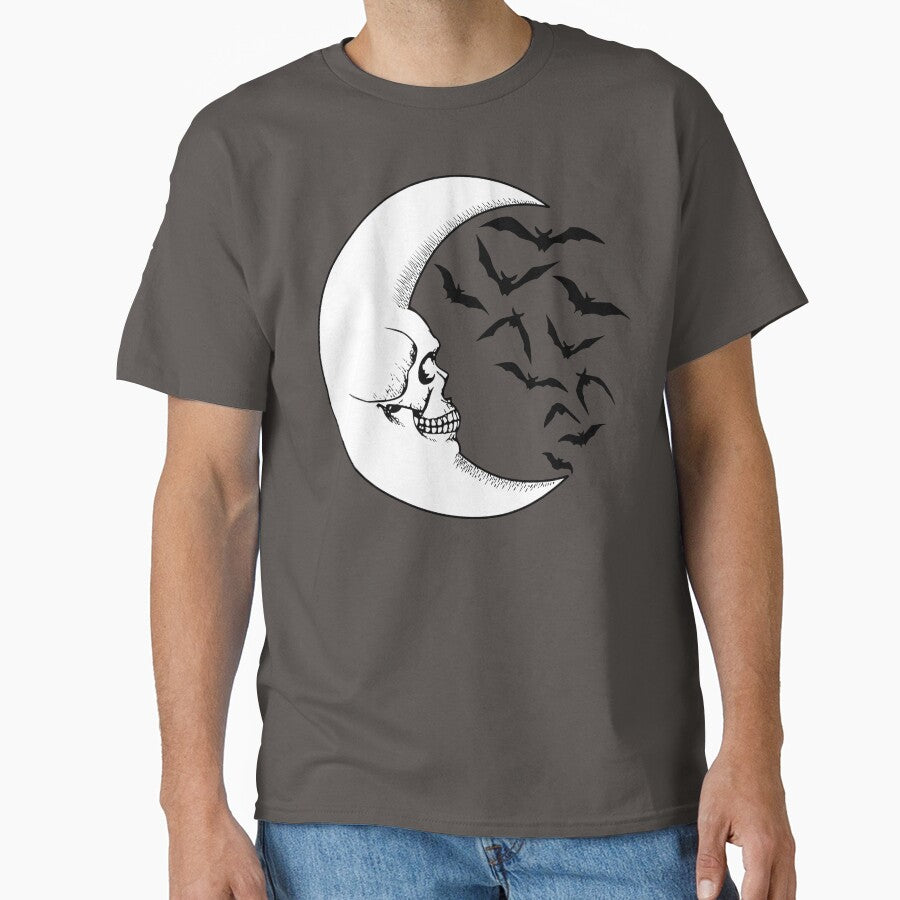 Skull Moon with bats by RavenWake T-Shirts, Hoodie, Sweatshirt | BlankRebels.com (Image 1)