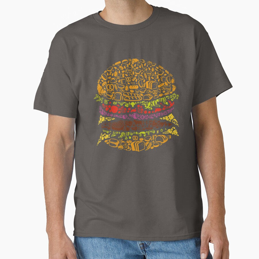 Relaxed Tee Shirt - Burger by DreamInk Studio Hoodie, Sweatshirt | BlankRebels.com (Image 1)