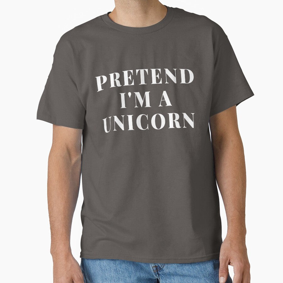 Pretend I'm A Unicorn I Love Unicorn Unicorn Art Print Unicorn Design Unicorn Lover Gift by TeesByDesign... (Image 1)