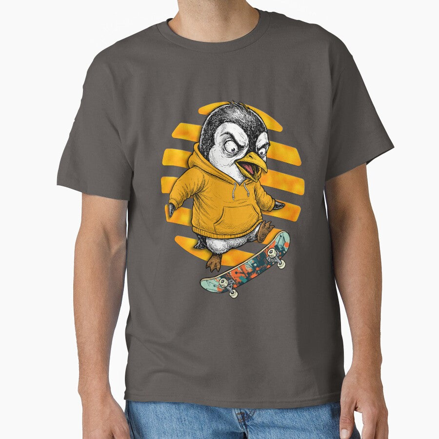Penguin on a skateboard by krabbaraban T-Shirts, Hoodie, Sweatshirt | BlankRebels.com (Image 1)