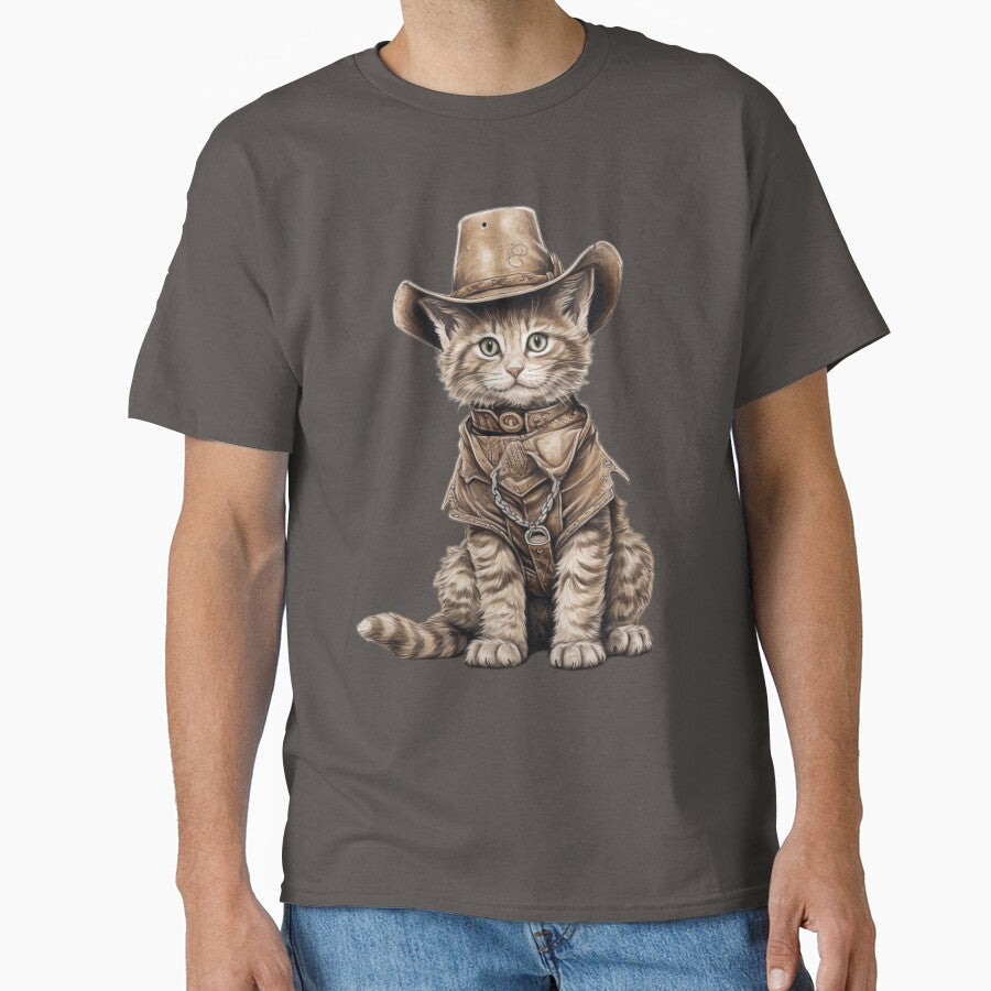 Cowboy Cat by whitecat23 T-Shirts, Hoodie, Sweatshirt | BlankRebels.com (Image 1)