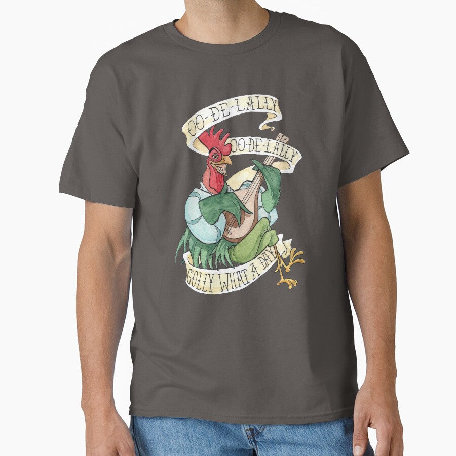Alan-A-Dale Rooster : OO-De-Lally Golly What A Day Tattoo Watercolor Painting Robin Hood by Christina G. Smith... (Image 1)