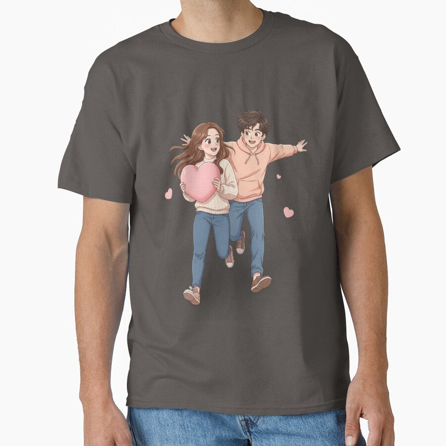 Cute Anime Couple in Love by Y-MOONSTAR T-Shirts, Hoodie, Sweatshirt | BlankRebels.com (Image 1)
