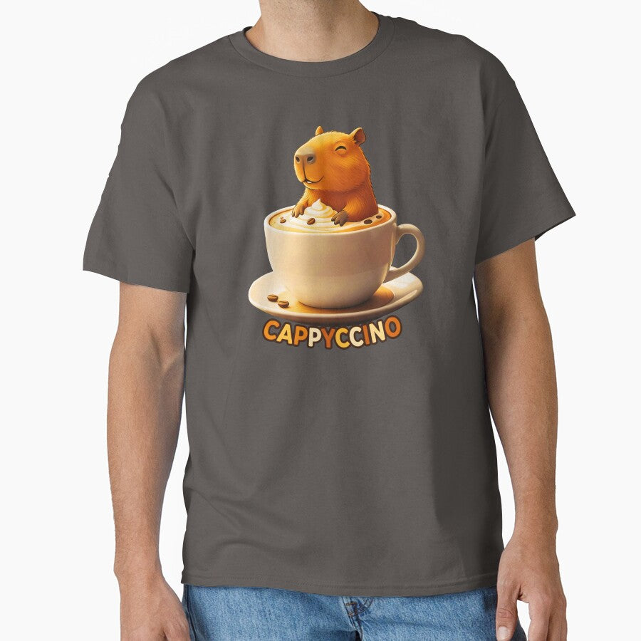 Funny Cappyccino Cute Capybara In A Coffee Cup by Zayavca T-Shirts, Hoodie, Sweatshirt | BlankRebels.com (Image 1)