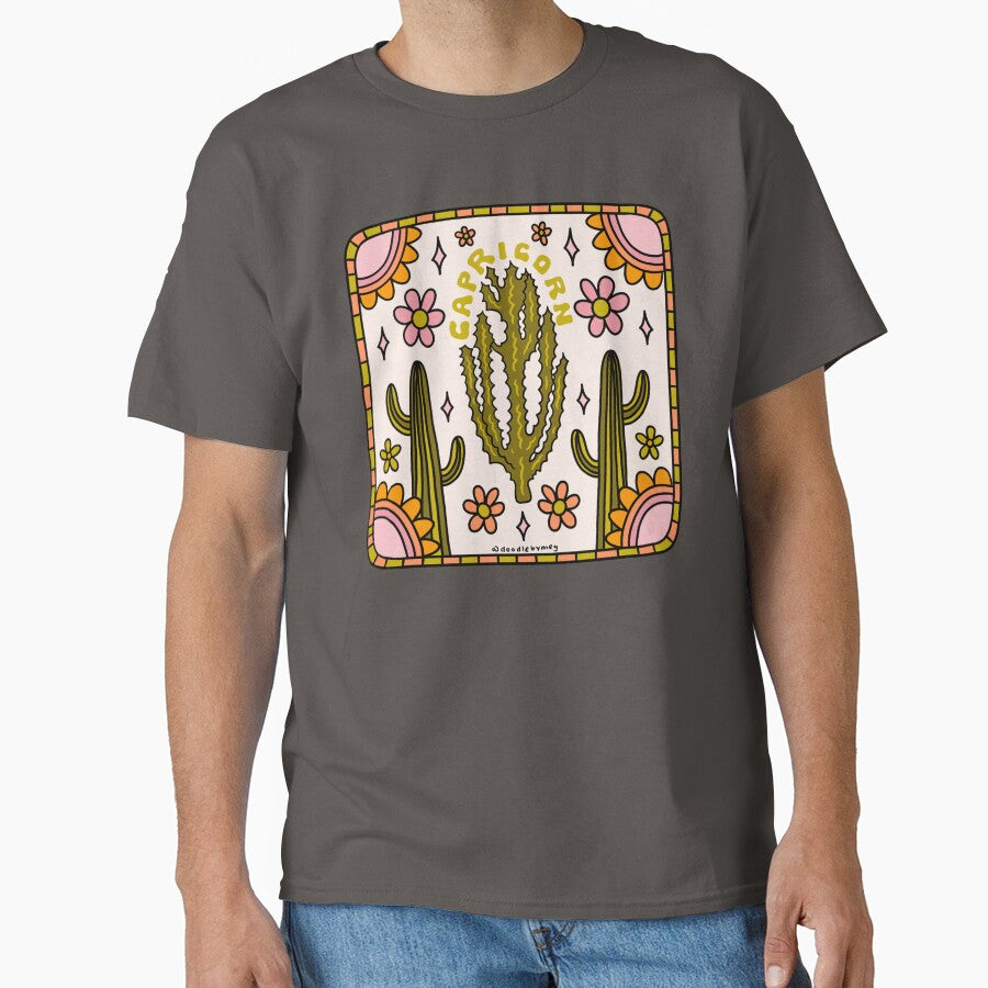 Capricorn Cactus by doodlebymeg T-Shirts, Hoodie, Sweatshirt | BlankRebels.com (Image 1)