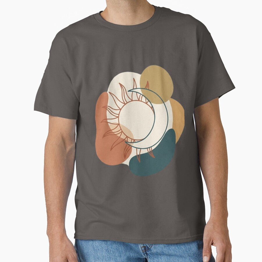 Boho Sun and Moon Celestial Abstract Art by MonaRose_Art T-Shirts, Hoodie, Sweatshirt | BlankRebels.com (Image 1)