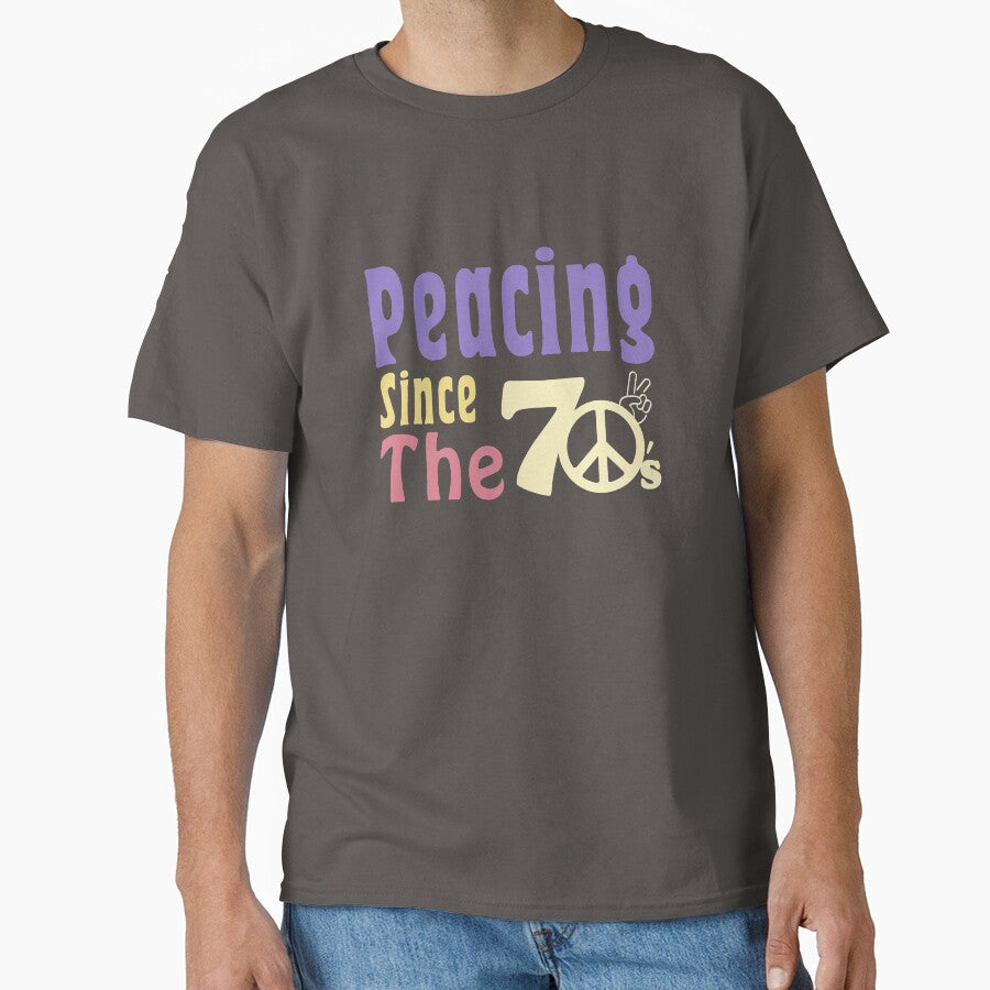Peacing Since The 70's Colorful by MinimalSketches T-Shirts, Hoodie, Sweatshirt | BlankRebels.com (Image 1)