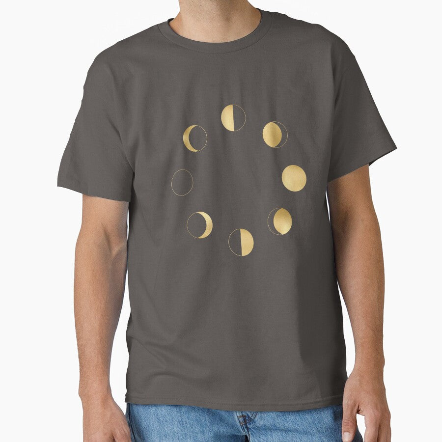 Moon phase art in gold by Haiii-Designs T-Shirts, Hoodie, Sweatshirt | BlankRebels.com (Image 1)