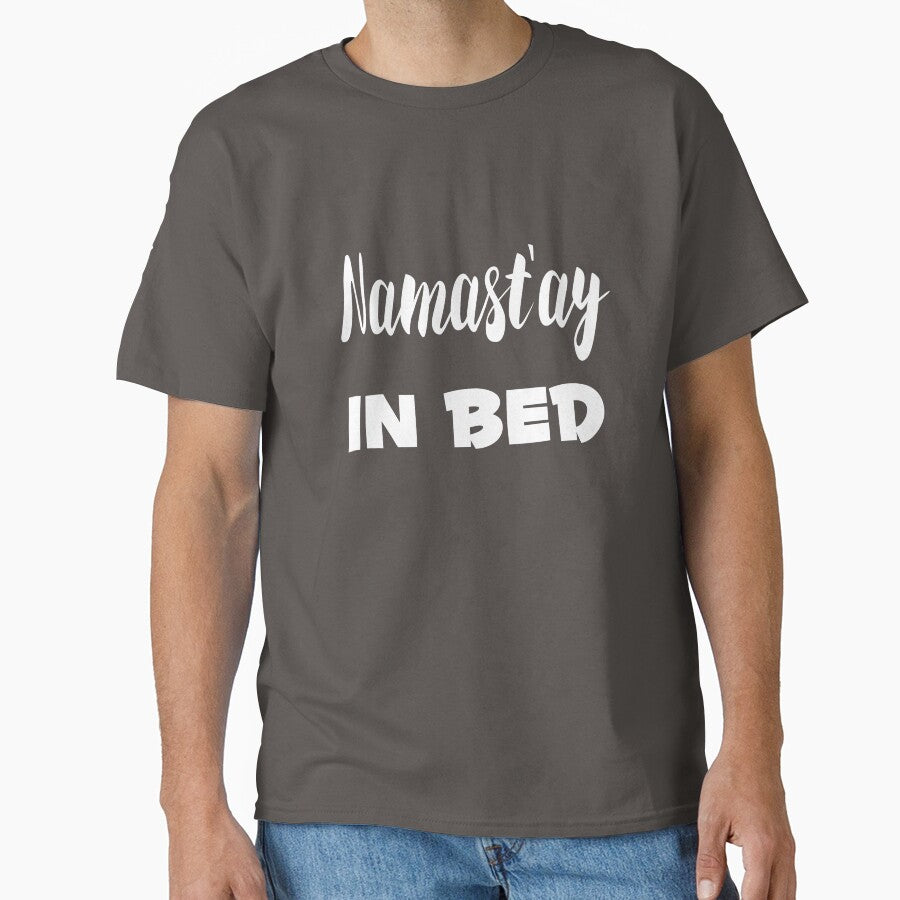 Namast'ay in Bed | yoga top by PetrKad T-Shirts, Hoodie, Sweatshirt | BlankRebels.com (Image 1)