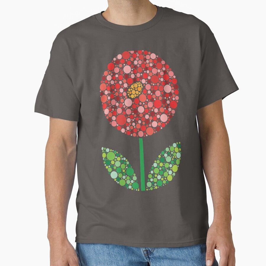 Simple Round Red Dot Flower T-Shirts, Hoodie, Sweatshirt