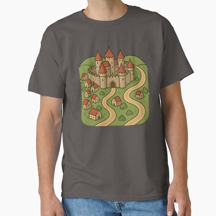 Medieval Tile Board Game Castle Strategy Illustration Fantasy Game Art by Slayfandom T-Shirts, Hoodie, Sweatshirt (Image 1)