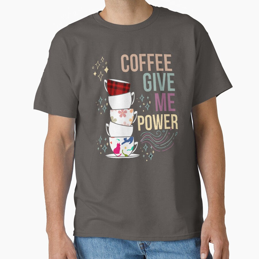Coffee give me power by T-ShirtIn85 T-Shirts, Hoodie, Sweatshirt | BlankRebels.com (Image 1)
