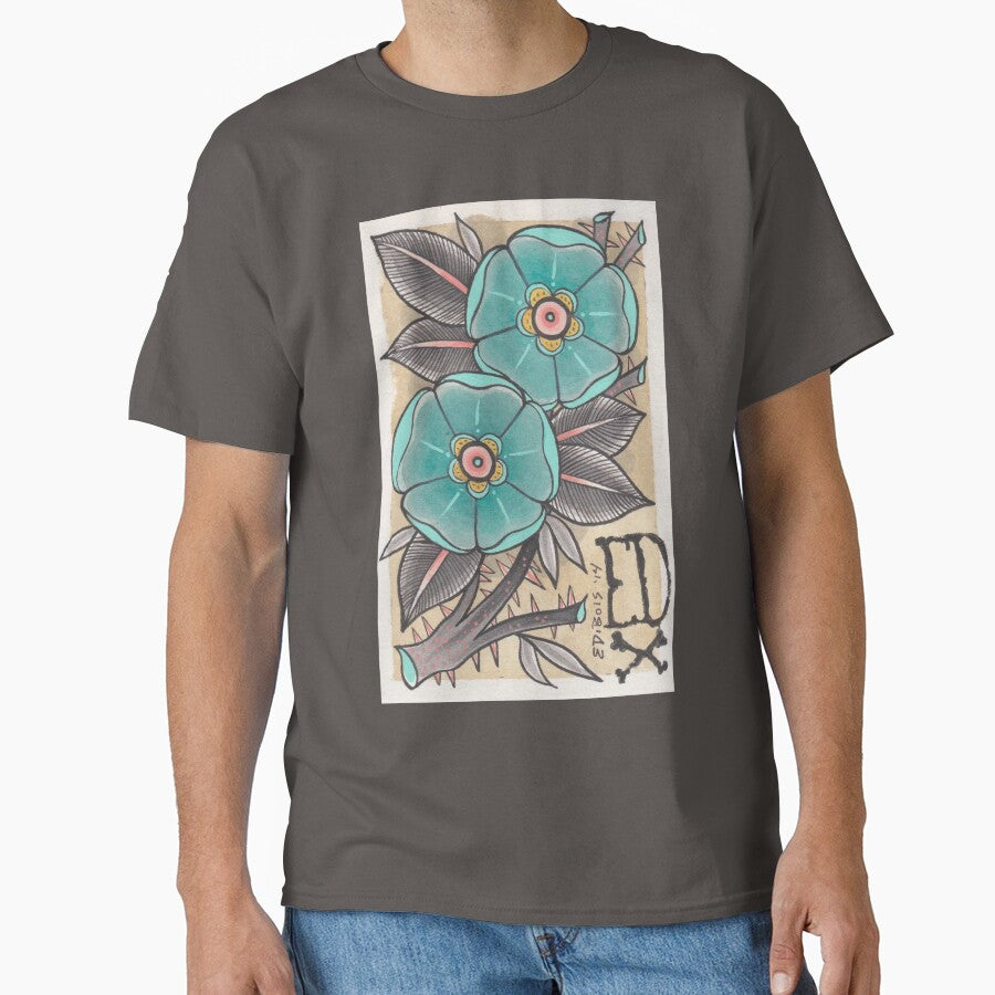 Blue Flower by Elizabeth Dibois T-Shirts, Hoodie, Sweatshirt | BlankRebels.com (Image 1)