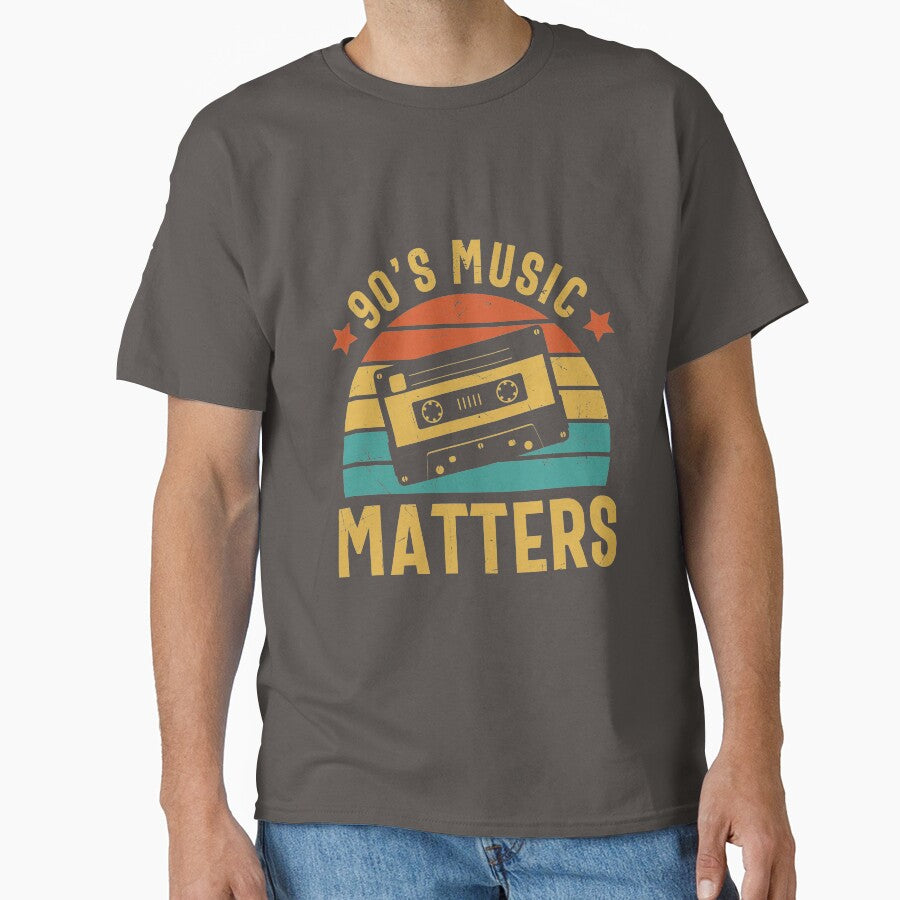 Colorful Retro Old Vintage Design Cassette 90's Music Matters by avinigav T-Shirts, Hoodie, Sweatshirt (Image 1)