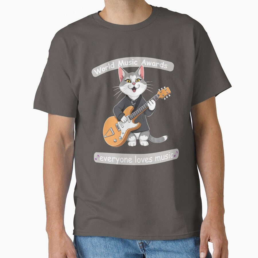 Cat who loves music and plays the guitar by GiCapgraphics T-Shirts, Hoodie, Sweatshirt | BlankRebels.com (Image 1)