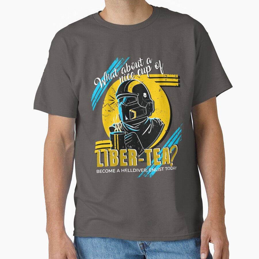 A Cup of Liber-tea - Helldivers 2 by The Malva Glyphs T-Shirts, Hoodie, Sweatshirt | BlankRebels.com (Image 1)